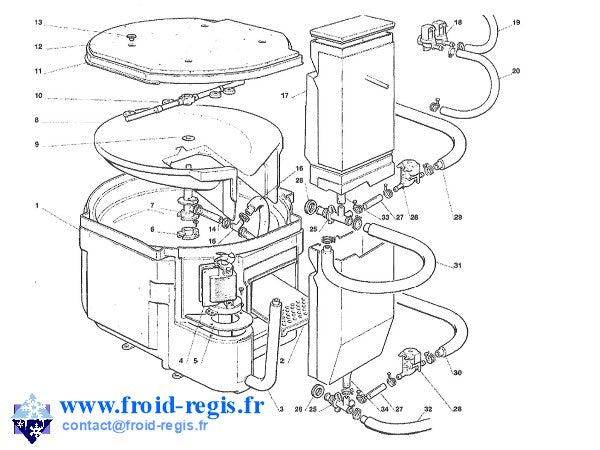 Schéma éclaté — Schéma MCM1210 - PIÈCES MACHINE