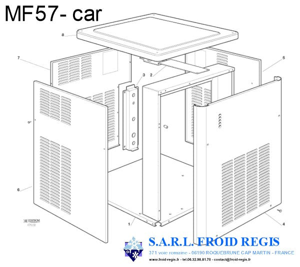 Schéma éclaté — MF47-MF57 - CARROSSERIE
