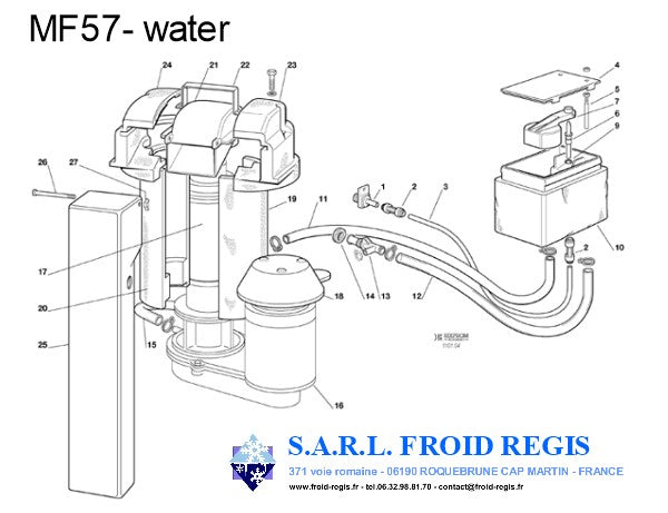 Schéma éclaté — MF47-MF57 - PRODUCTION DE GLACE