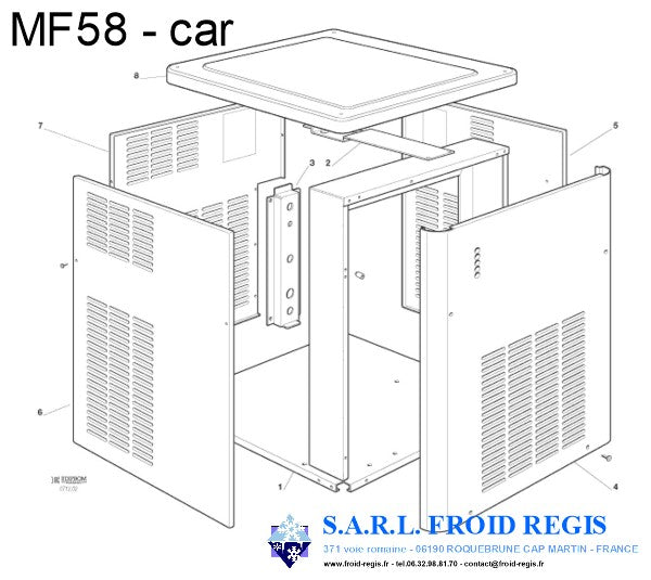 Schéma éclaté — MF58-MF68 - CARROSSERIE