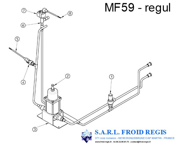 Schéma éclaté — MF59-MF69 - RACCORDEMENTS CO2