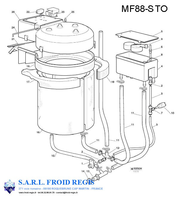 Schéma éclaté — MF88 - PRODUCTION DE GLACE