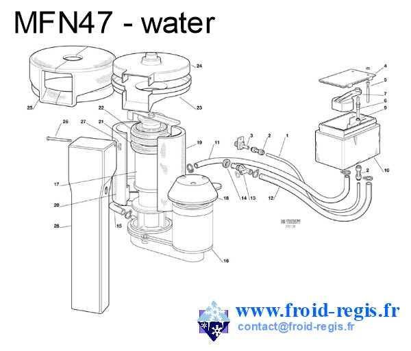 Schéma éclaté — MFN47 - PRODUCTION DE GLACE