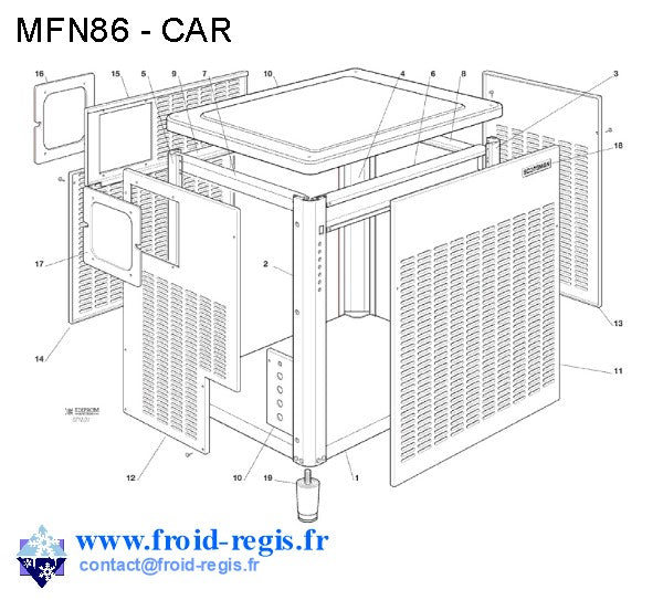 Schéma éclaté — MFN86 - CARROSSERIE