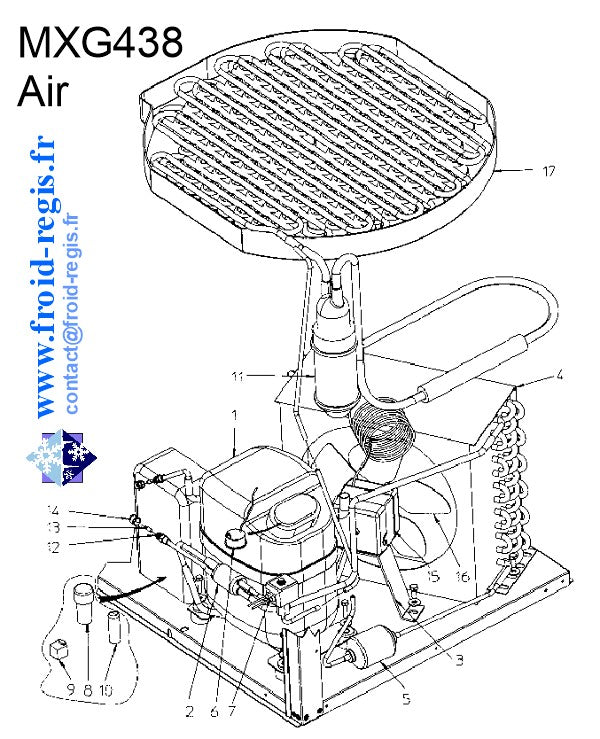 Schéma éclaté — Schéma MXG328-MXG938 - GROUPE AIR