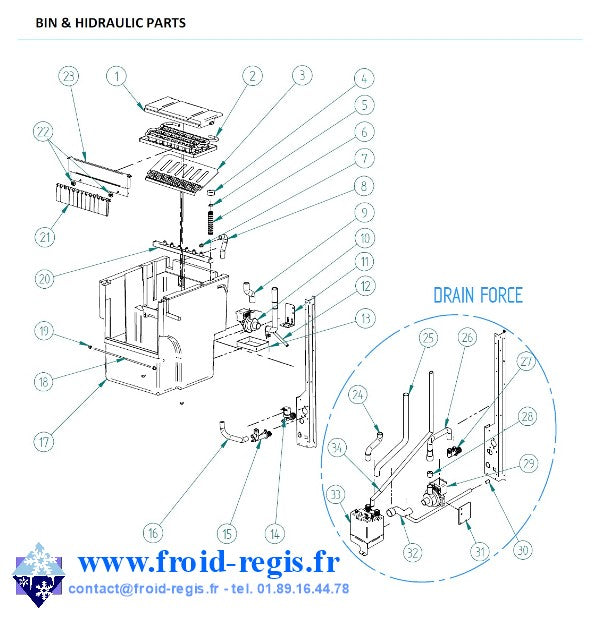 Schéma éclaté — Schéma GALA NG30-NG150 R290 - FABRIQUE DE GLACES