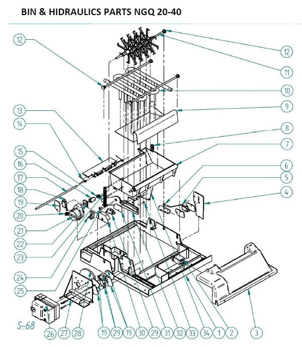 Schéma éclaté — Schéma NGQ20-NGQ130 - FABRIQUE À GLAÇONS NGQ20-40