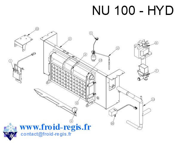 Schéma éclaté — Schéma NU100-NU300 - CIRCUIT EAU