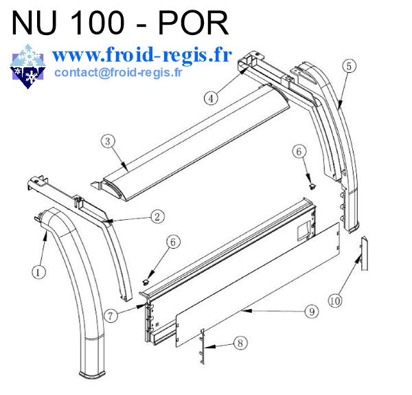 Schéma éclaté — Schéma NU100-NU300 - ENCADREMENT DE PORTE
