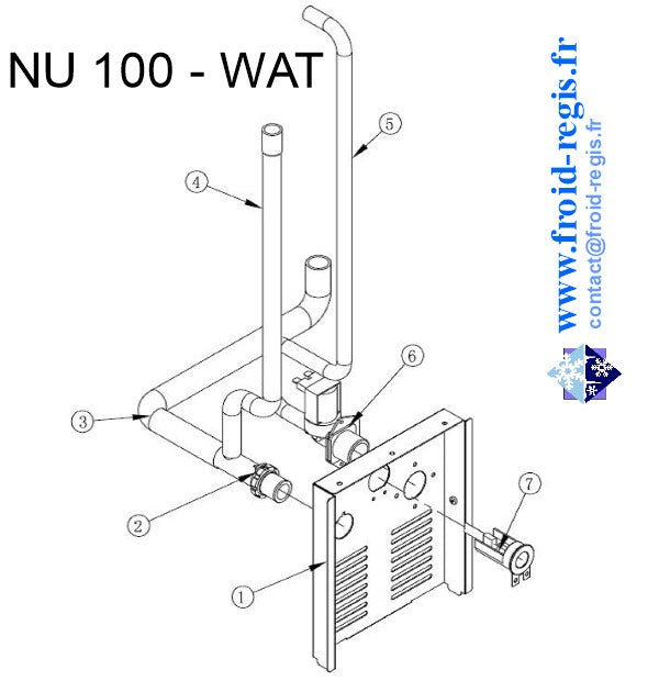 Schéma éclaté — Schéma NU100-NU300 - ALIMENTATION EAU