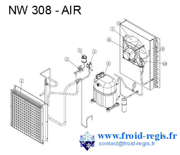 Schéma éclaté — Schéma NW308-NW1408 - GROUPE AIR
