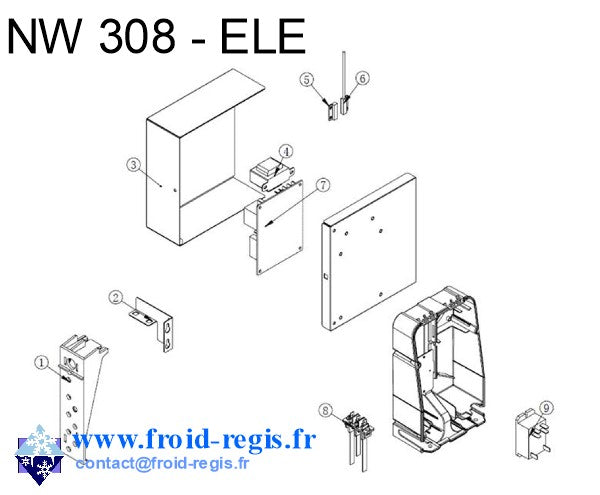 Schéma éclaté — Schéma NW308-NW1408 - RÉGULATION