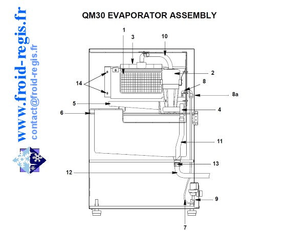 Schéma éclaté — Schéma QM20-QM30 - ÉVAPORATEUR
