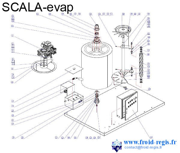 Schéma éclaté — Scala - RÉDUCTEUR - ÉVAPORATEUR
