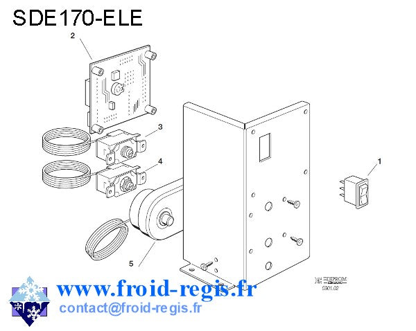 Schéma éclaté — Schéma SDE50-SDE220 - RÉGULATION