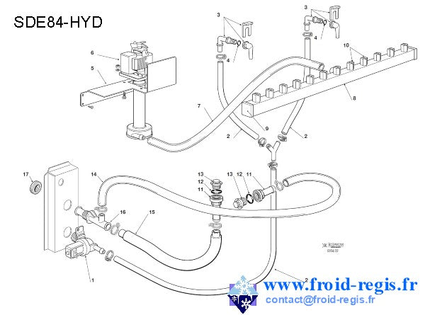 Schéma éclaté — Schéma SDH50-SDH64 - CIRCUIT EAU