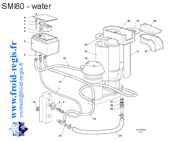 Schéma éclaté — SMI80 - PRODUCTION DE GLACE