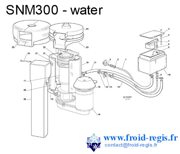Schéma éclaté — SNM300-SNM500 - PRODUCTION DE GLACE