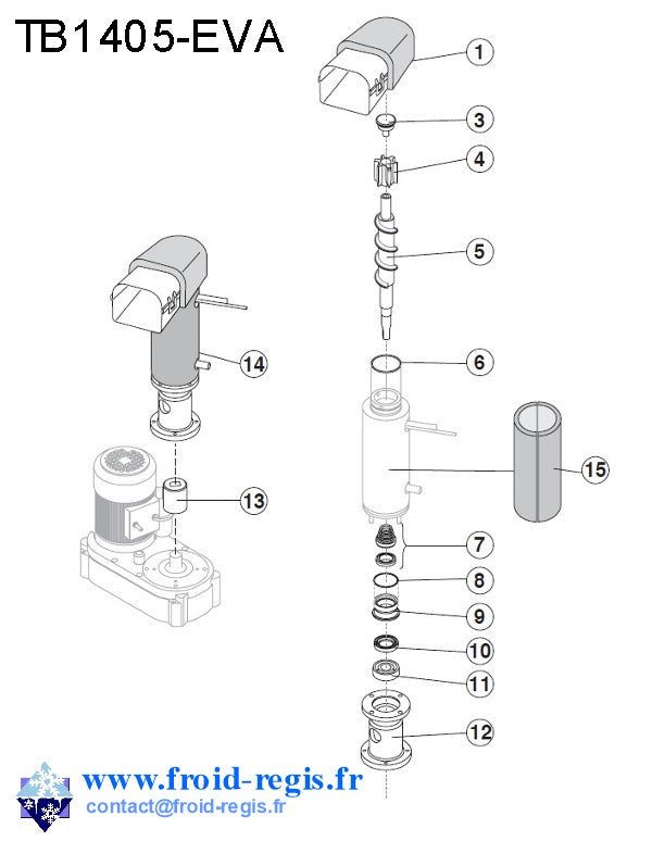 Schéma éclaté — SLT R290 - ÉVAPORATEUR