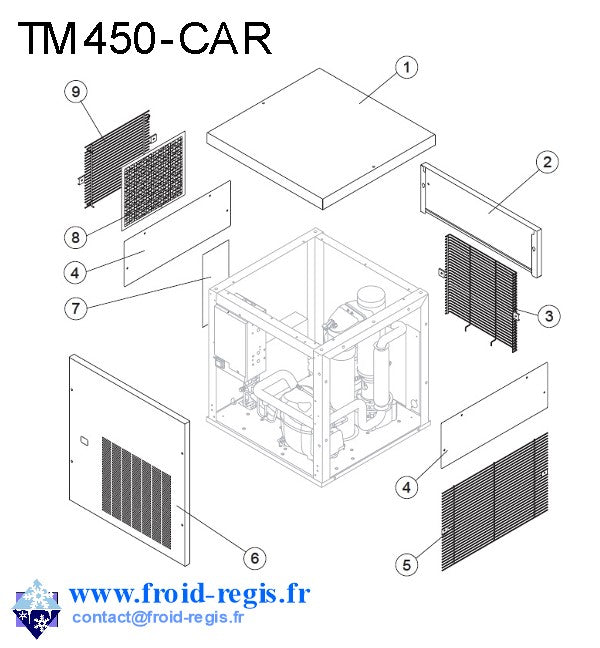Schéma éclaté — TM140-450-HC - CARROSSERIE
