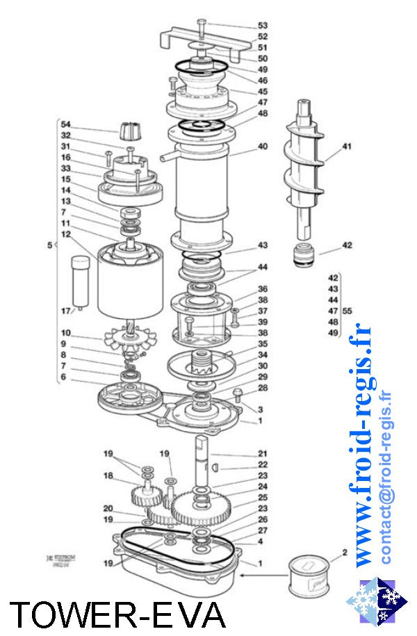 Schéma éclaté — ICE TOWER - FABRIQUE DE GLACES - Fabrique de glaces