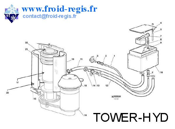 Schéma éclaté — ICE TOWER - CIRCUIT EAU