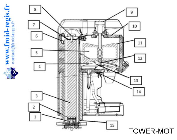Schéma éclaté — ICE TOWER - FABRIQUE DE GLACES - Moteur