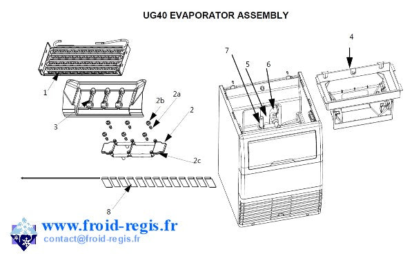 Schéma éclaté — Schéma UG20-UG80 - ÉVAPORATEUR