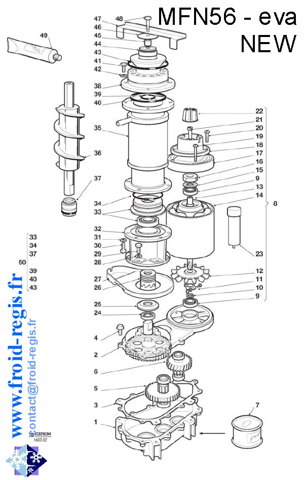 SPARE PARTS FOR NUGGETS ICE MACHINES SCOTSMAN MN46 MFN56