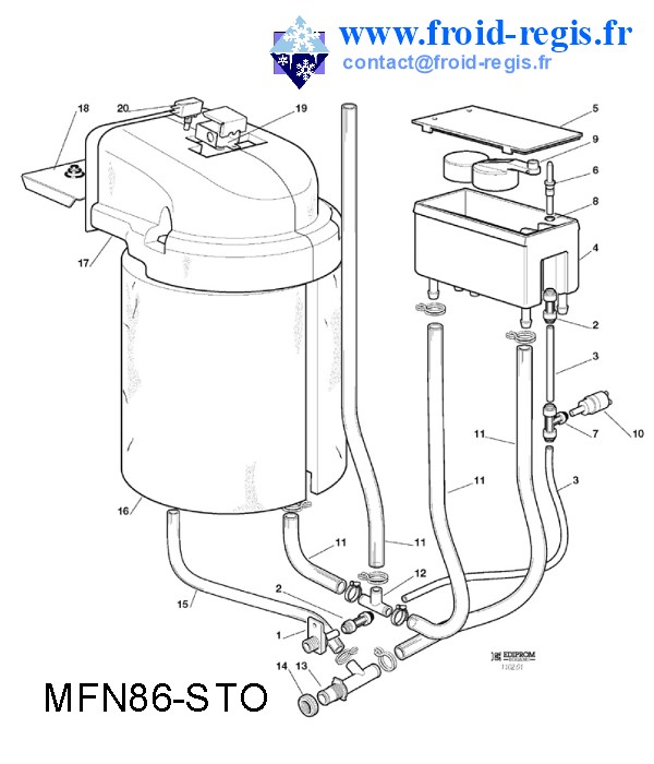 SPARE PARTS FOR NUGGETS ICE MACHINES SCOTSMAN MFN86